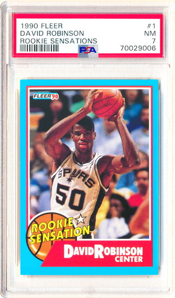 1990 Fleer #1 David Robinson Rookie Sensations PSA 7