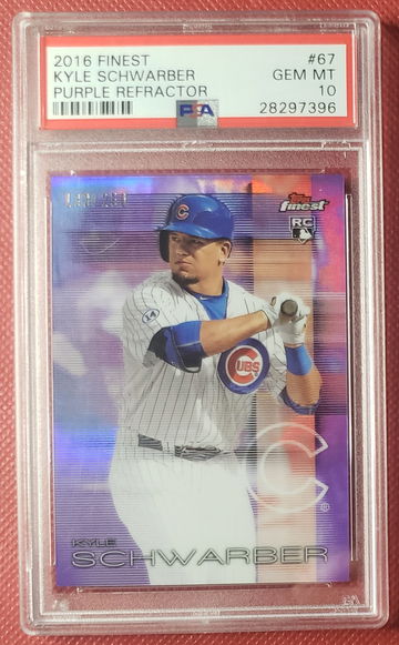 2016 Finest Kyle Schwarber Purple Refractor PSA 10 Gem MT