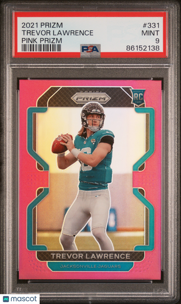 2021 Panini Prizm Trevor Lawrence Pink #331 PSA 9 Jacksonville Jaguars