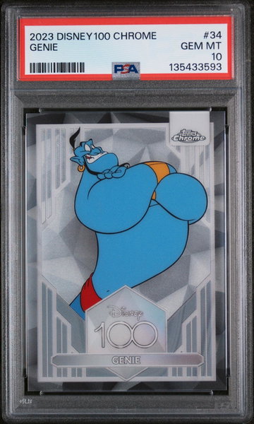 2023 Topps Chrome Disney100 Genie #34 PSA 10