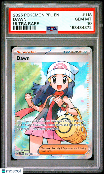 2025 Pokemon PFL EN-Phantasmal Flames Dawn Ultra Rare PSA 10 #118