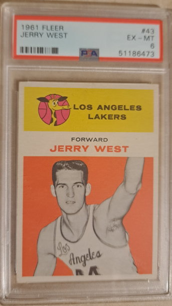 1961 Fleer Jerry West RC PSA 6