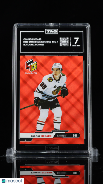 2023 Upper Deck Extended HoloGrFx Rookies Connor Bedard #HG-1 Rookie TAG 7