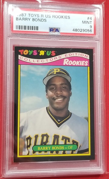 1987 ToysRus Barry Bonds Rookie PSA 9