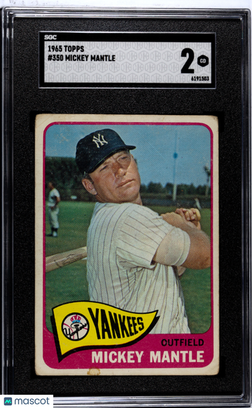 1965 Topps Mickey Mantle #350 SGC 2