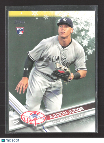 2017 Topps Holiday Aaron Judge Yankees #HMW99 Snowflake RC Baseball Card