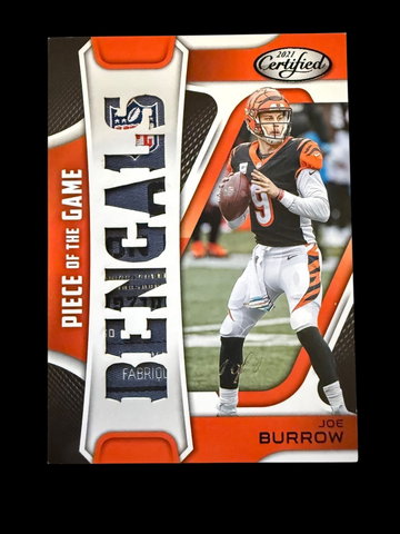 2021 Certified | Joe Burrow | Piece of the Game Laundry TAG | 1/1