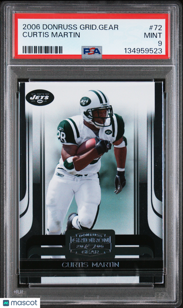 2006 Donruss Gridiron Gear Curtis Martin #72 PSA 9