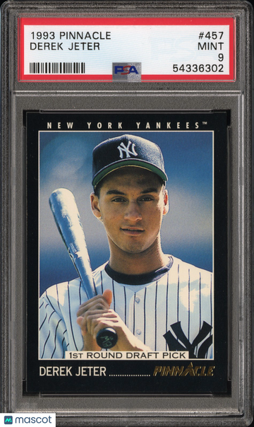 Derek Jeter 1993 Pinnacle #457 New York Yankees Rookie RC - PSA 9