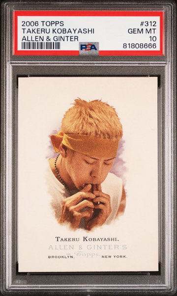 2006 TOPPS TAKERU KOBAYASHI ALLEN & GINTER #312 PSA 10