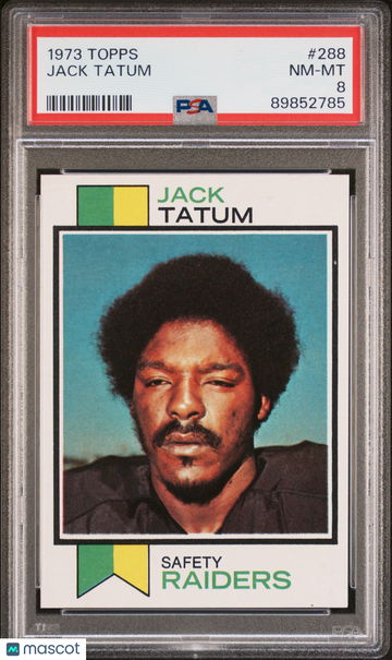 1973 Topps Jack Tatum #288 PSA 8