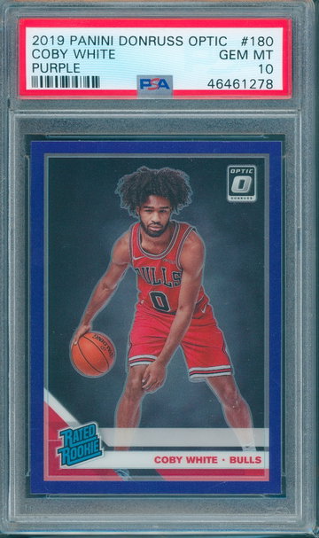 Coby White 2019 Donruss Optic Purple PSA 10 (1278)