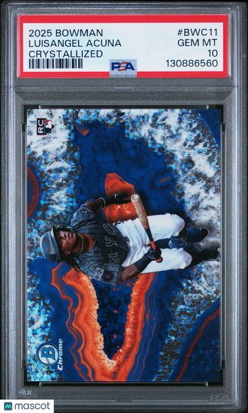 2025 Bowman Crystallized Luisangel Acuna #BWC11 PSA 10