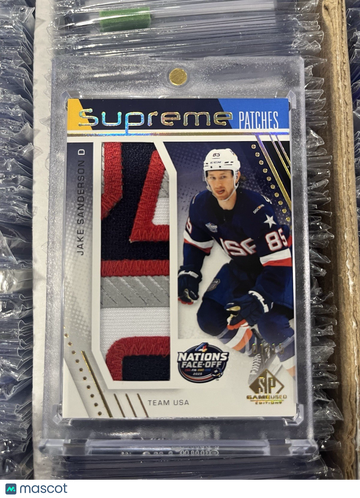 2025-2026 SP Game Used Jake Sanderson Patch Short Print Case Hit SSP Upper Deck