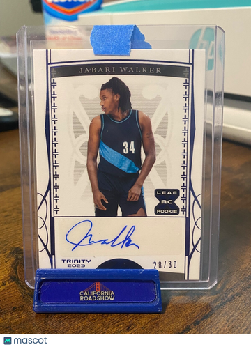 2023 Leaf Trinity Jabari Walker #BA-JW1 Blue Leaf