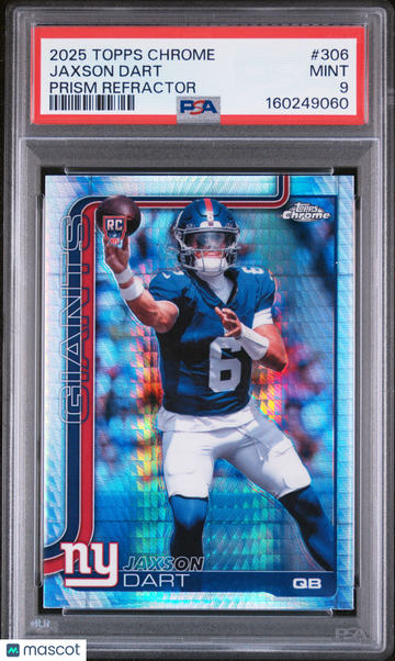 2025 Topps Chrome Jaxson Dart #306 Prism Refractor PSA 9