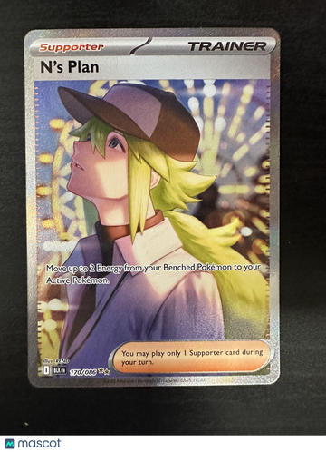 Pokemon Trading Card 2025 Scarlet & Violet Black Bolt N'S Plan Holo Secret Rare SAR #170/86