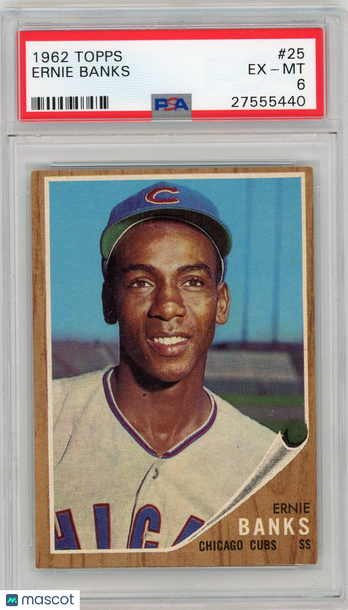 1962 Topps Ernie Banks #25 PSA 6