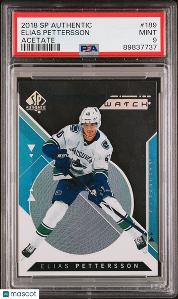 2018-19 SP Authentic Elias Pettersson #189 Acetate Rookie PSA 9