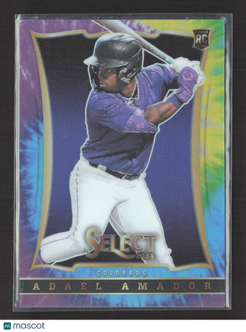 2024 Panini Select Baseball Adael Amador #7 Tie-Dye Prizm RC