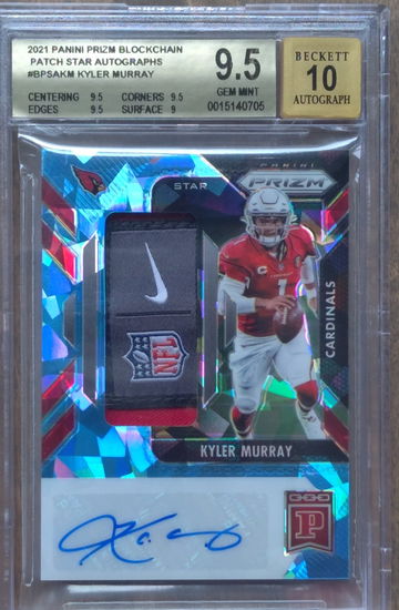 2021 PANINI PRIZM BLOCKCHAIN KYLER MURRAY 1/1 AUTO 10 BGS 9.5