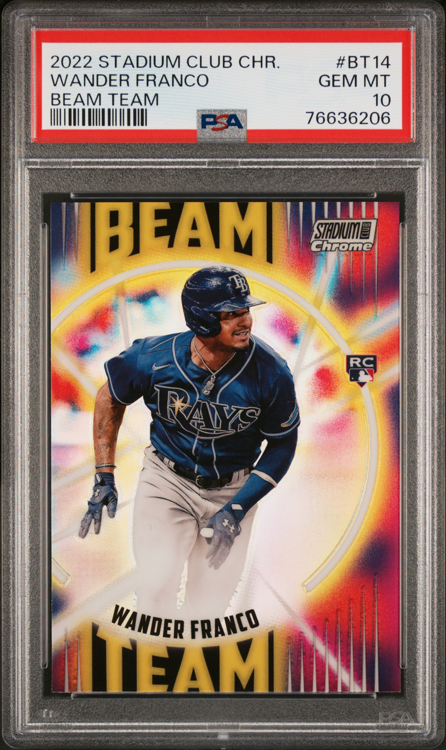2022 Topps Stadium Club Chrome Beam Team  Wander Franco #BT14  10 2022 PSA