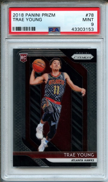 2018 Panini Prizm Trae Young #78 PSA Mint 9