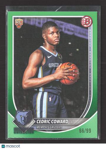 2025 Topps Bowman Cedric Coward #11 Green /99 RC