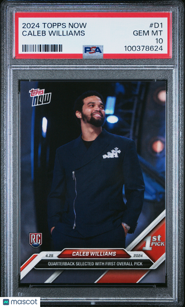 2024 Topps Now Caleb Williams #D1 Rookie PSA 10