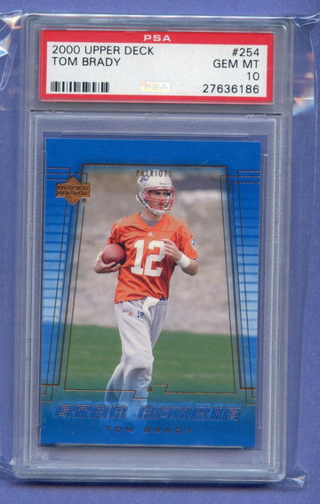 TOM BRADY 2000 UPPER DECK #254 STAR ROOKIE PSA 10 Low Pop Report GOAT