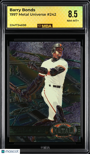 1997 Metal Universe Barry Bonds #242 MBA 8.5