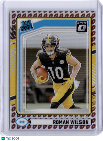 2024 Panini Donruss Optic Football Roman Wilson #348 Pittsburgh Steelers Football Card