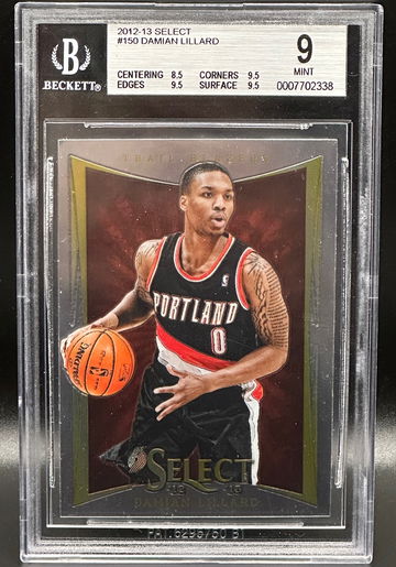 BGS 9 2012-13 Select Damian Lillard RC Rookie 1st Year Select