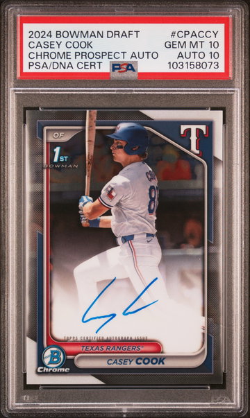 2024 Bowman Draft Casey Cook #CPA-CCY PSA 10