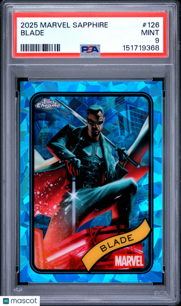2025 Topps Chrome Marvel Sapphire Edition Blade #126 PSA 9