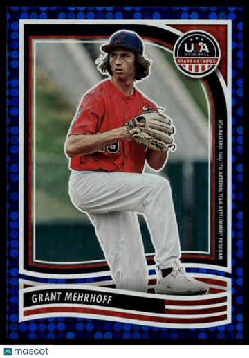 2024 Panini Stars & Stripes USA Baseball Grant Mehrhoff #166 Blue SN
