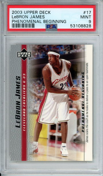 LEBRON JAMES 2003 Upper Deck Phenomenal Beginning #17 PSA 9 Mint Cavs Lakers Heat