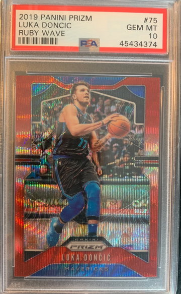 2019 Prizm Luka Doncic Ruby Wave PSA 10