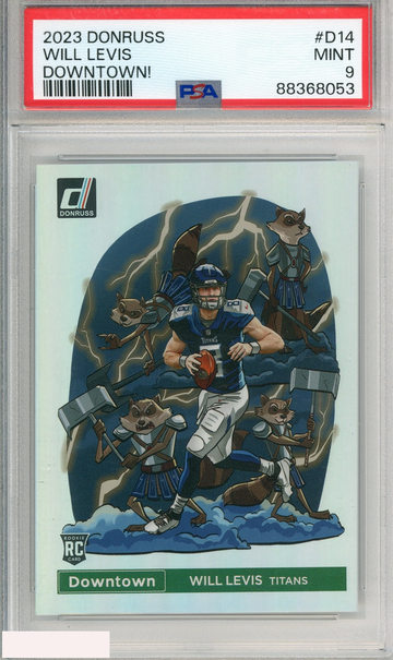2023 PANINI DONRUSS DOWNTOWN! WILL LEVIS #D14 PSA 9 MINT  RC ROOKIE