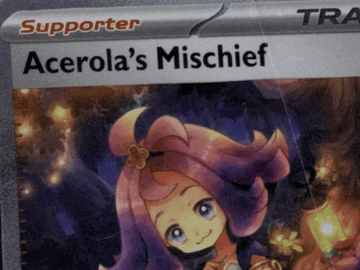 2025 Pokémon Mega Evolution Acerola's Mischief Secret Rare Holo Trading Card FA SAR #183/132