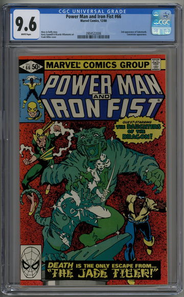Power Man & Iron Fist 66 CGC 9.6 2nd Sabretooth Constrictor app. Frank Miller Cover