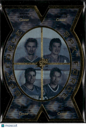 Peter Forsberg Eric Lindros Wayne Gretzky Mario Lemieux 1997 Upper Deck SPx SPx Force Colorado Avalanche New York Ranger