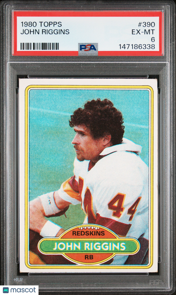 1980 Topps John Riggins #390 PSA 6
