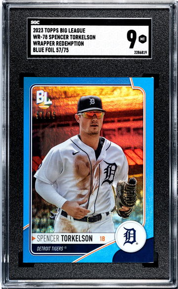 2023 Topps Big League Blue Foil Spencer Torkelson #WR-78 /75 SGC 9