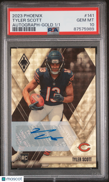 2023 Panini Phoenix Tyler Scott #141 Autograph Gold /1 PSA 10