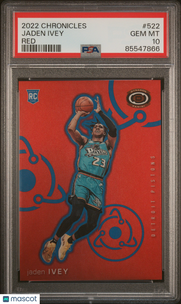 2022 Panini Chronicles Jaden Ivey #522 Red PSA 10