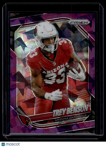 2025 Panini Prizm Trey Benson #69 Purple Ice SN