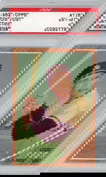 1962 Topps Eddie Yost Batting #176 PSA 6 P1291