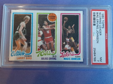 1980 Topps Larry Bird Magic Johnson Rookie RC