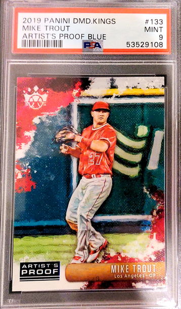 2019 Diamond Kings Trout Artist Proof Blue PSA 9 (POP 3!) 